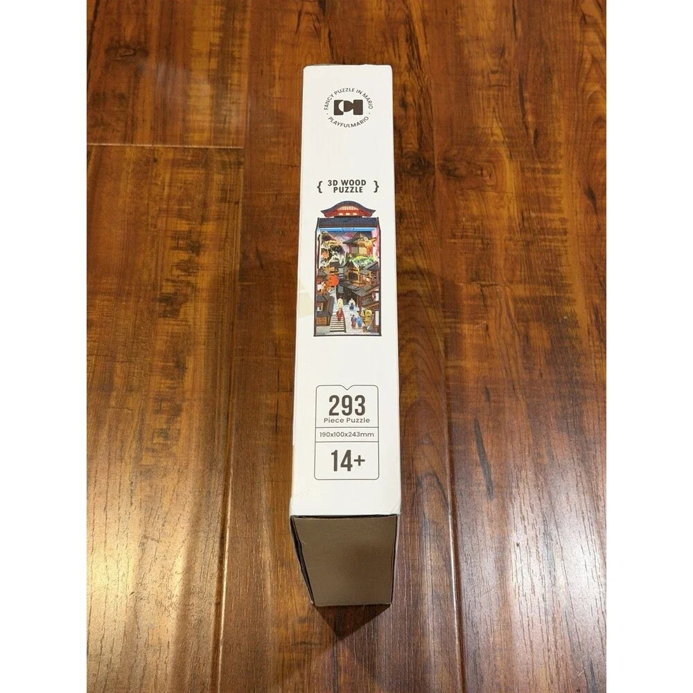 Edo Sakura Journey Book Nook 3D Wooden 293 Piece Puzzle w/ Built in Light - New!
